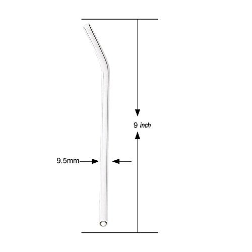 Reusable Glass Drinking Straws - 4 Pack w Brush - Kind4Earth