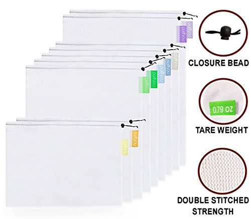 Reusable Mesh Produce Bags - Set of 9 - Kind4Earth