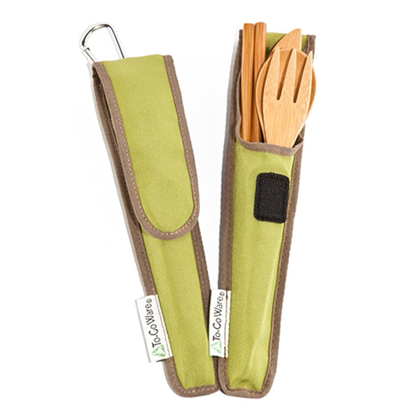 Bamboo Travel Utensils with Carrying Case - Kind4Earth