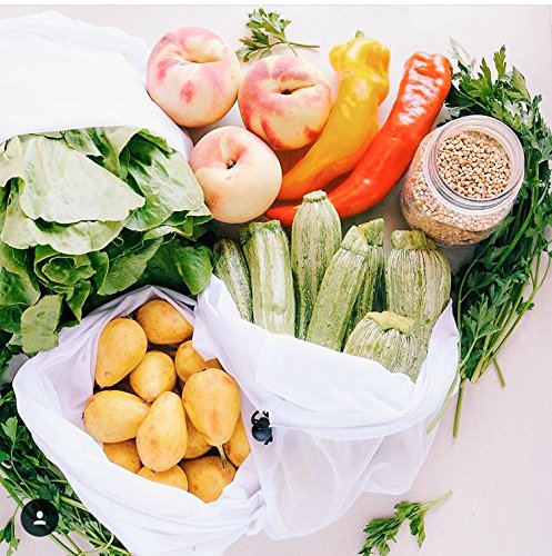 Reusable Mesh Produce Bags - Set of 9 - Kind4Earth