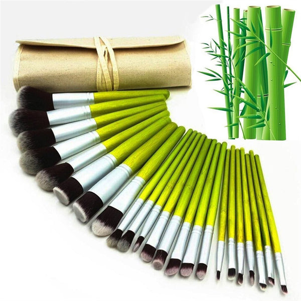 Professional Bamboo Cosmetic Makeup Brush Set (23 brushes) - Kind4Earth