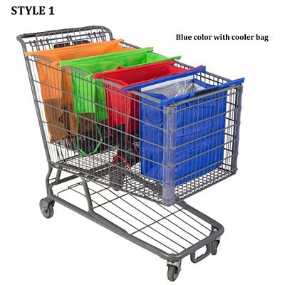 Foldable Reusable Grocery Shopping Bags - 4pcs/set - Kind4Earth